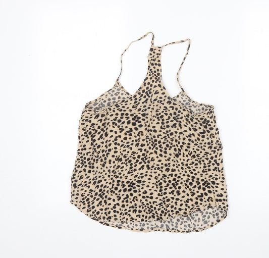 H&M Womens Multicoloured Animal Print Basic Tank Size 6