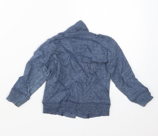 Rebel Boys Blue Knit Cardigan Jumper Size 12-18 Months