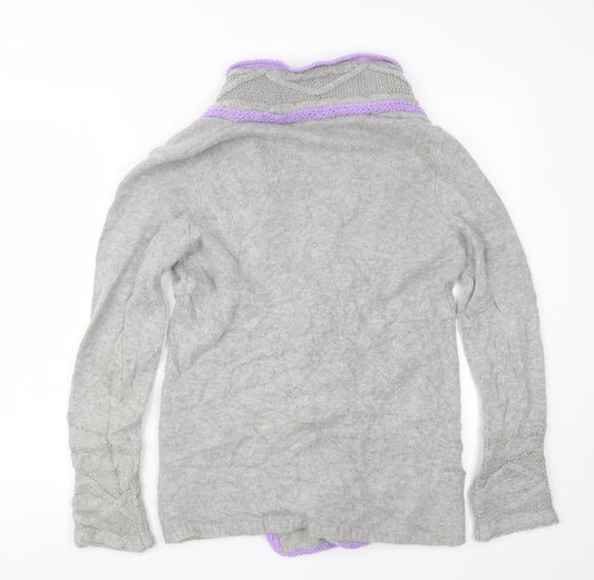 BHS Womens Grey Knit Cardigan Jumper Size 14