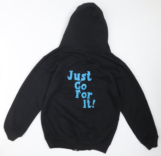 SSS Boys Black Full Zip Hoodie Size 13 Years