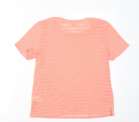 Warehouse Womens Orange Basic T-Shirt Size 10