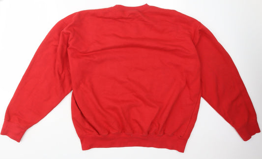 Original Classic Sweat Mens Red Pullover Jumper Size 2XL