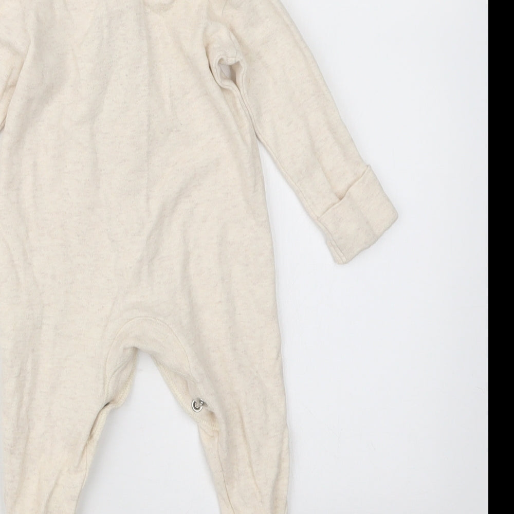 George Baby Beige Geometric Babydoll One Piece Size 0-3 Months