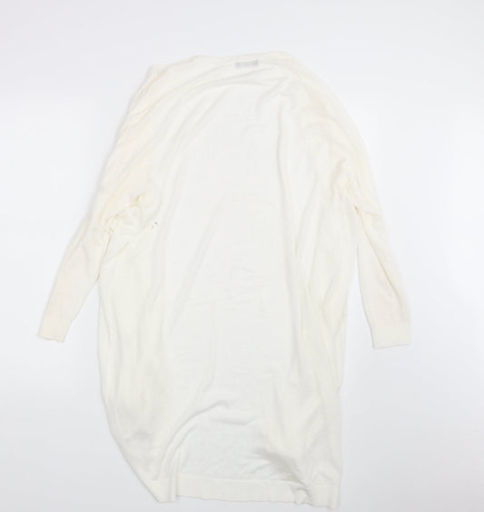 M&Co. Womens Ivory Wrap Jumper Size M