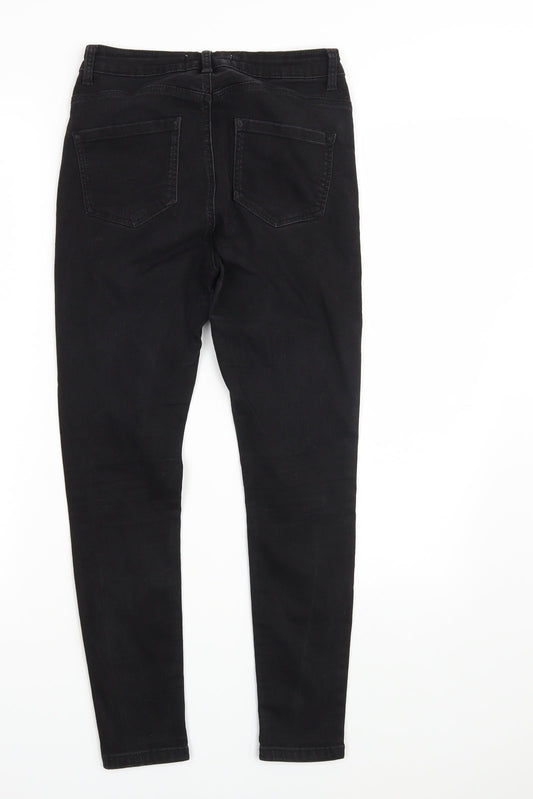 Dorothy Perkins Womens Black Denim Skinny Jeans Size 6 L25 in