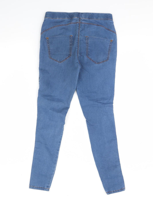 Denim & Co. Womens Blue Denim Skinny Jeans Size 8 L28 in