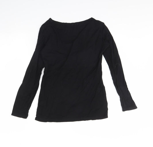 Small show Womens Black Basic T-Shirt Size S