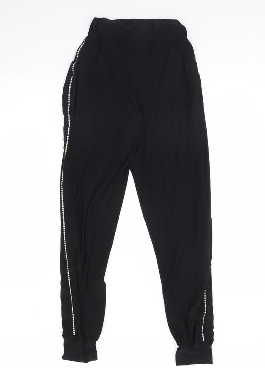 pretty little thing Womens Black Trousers Size 8 L28 in