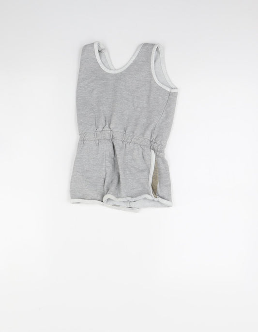 pep & Co Girls Grey Playsuit One-Piece Size 7 Years