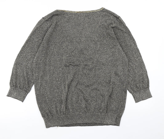 M&Co Womens Gold Pullover Jumper Size 20