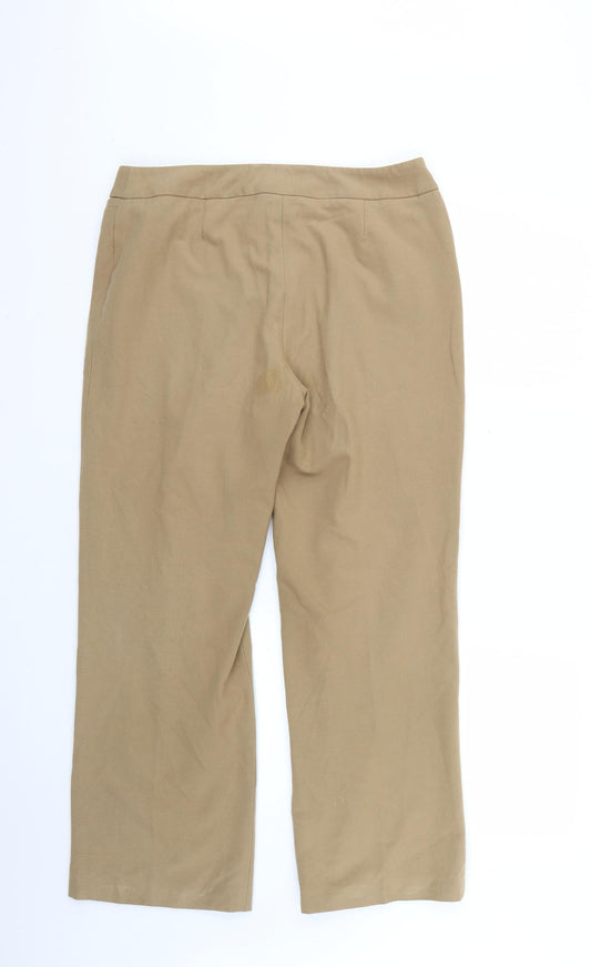 cc petite Womens Brown Trousers Size 12 L25 in