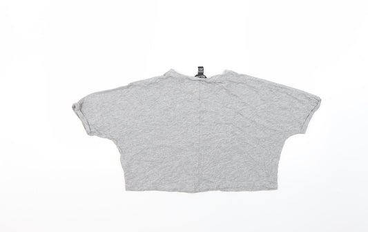 New Look Girls Grey Basic T-Shirt Size 10-11 Years