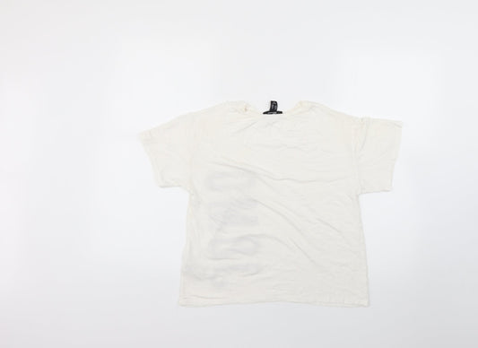 New Look Womens White Basic T-Shirt Size XS