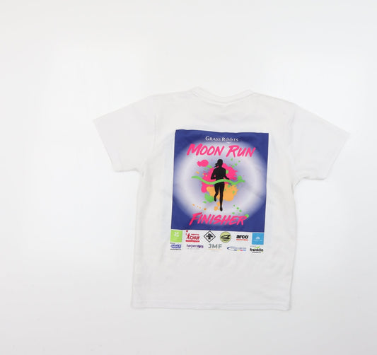 Awdis Girls White Basic T-Shirt Size 9-10 Years