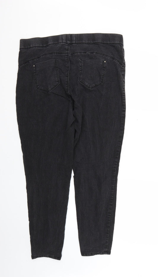 Denim & Co. Womens Black Skinny Jeans Size 18 L26 in