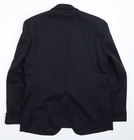 Greenwoods Mens Blue Striped Jacket Suit Jacket Size 44
