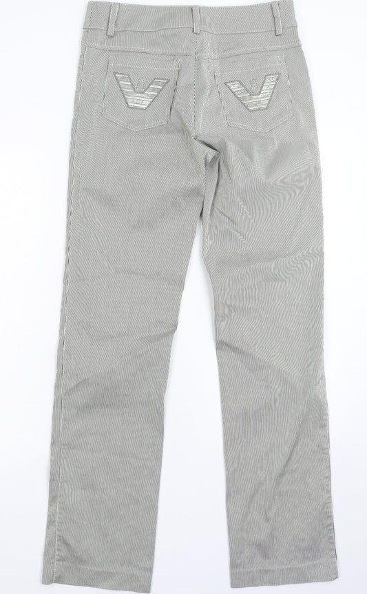 Absolu Womens Grey Striped Trousers Size 30 in L32 in