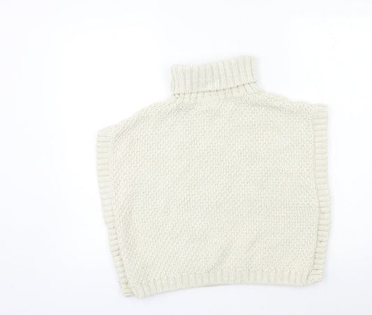 Nula Bug Girls Ivory Knit Pullover Jumper Size 8 Years