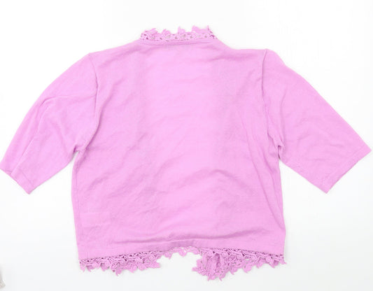 Peacocks Womens Purple Knit Cardigan Jumper Size 12