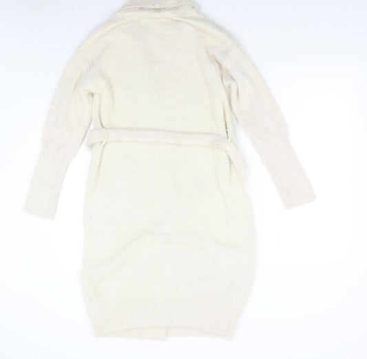 Preworn Womens Beige Knit Cardigan Jumper Size M