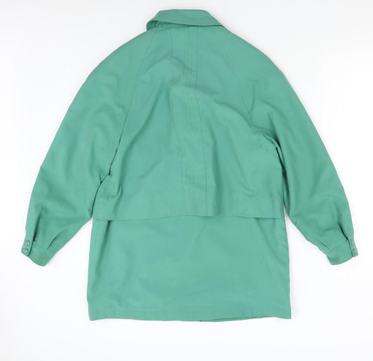 Telemac Womens Green Overcoat Coat Size M