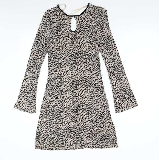 NEXT Womens Brown Animal Print Fit & Flare Size 8