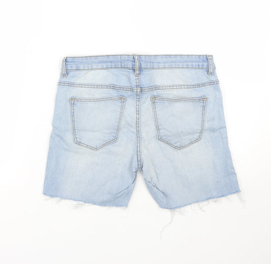 G Chillin Womens Blue Denim Cut-Off Shorts Size 38