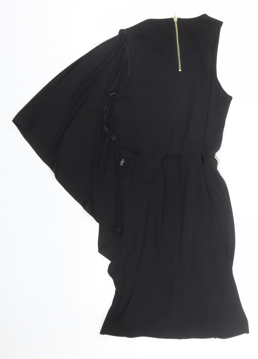 River Island Womens Black Wrap Dress Size 8