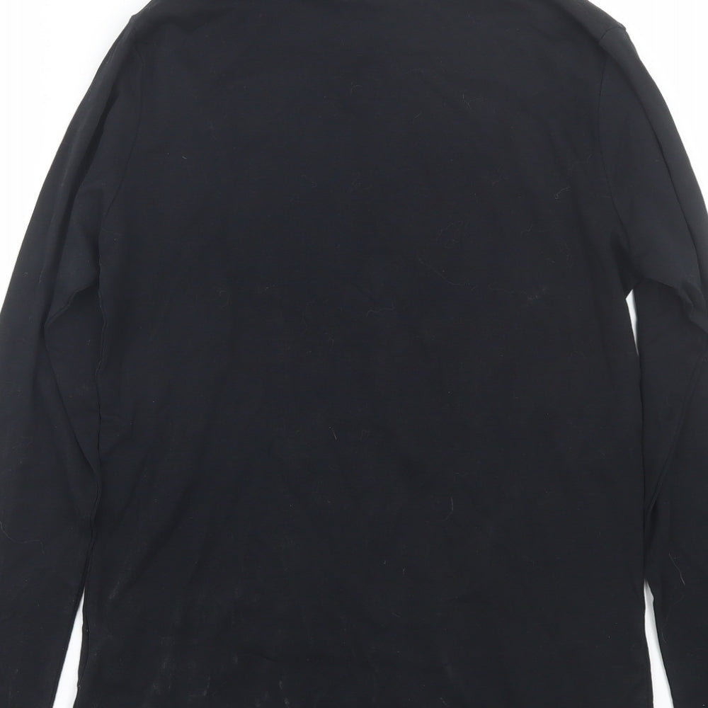 Intuition Essentials Womens Black Basic T-Shirt Size 16