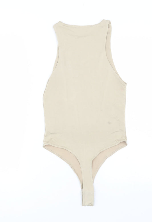 Missguided Womens Gold Catsuit One-Piece Size 8