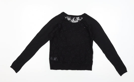 limited Womens Black Pullover Jumper Size 10