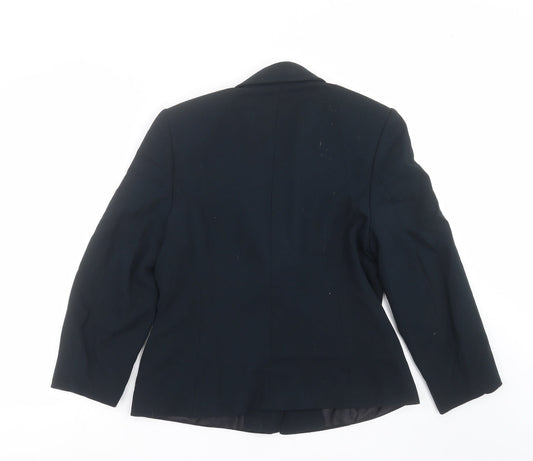 Preworn Womens Blue Jacket Suit Jacket Size 14