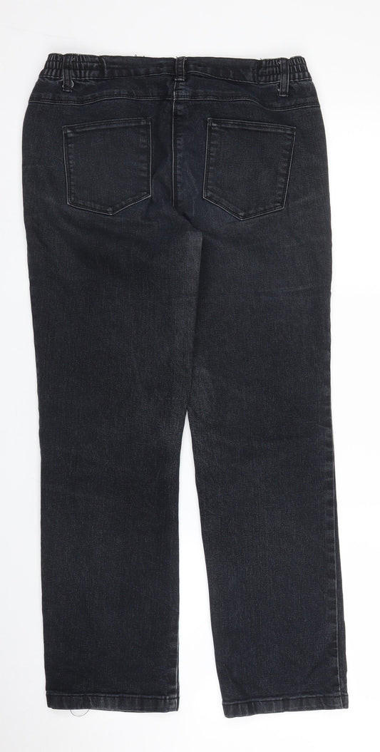 Preworn Womens Black Denim Skinny Jeans Size 10 L25 in