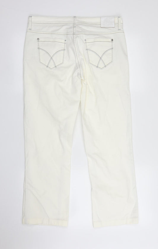 Crew Clothing Womens White Denim Capri Jeans Size 32 in L27 in