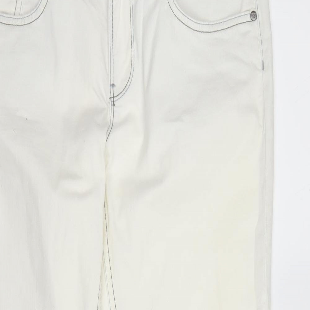 Crew Clothing Womens White Denim Capri Jeans Size 32 in L27 in