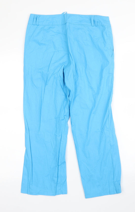 Zabaione Womens Blue Capri Trousers Size 6 L23 in