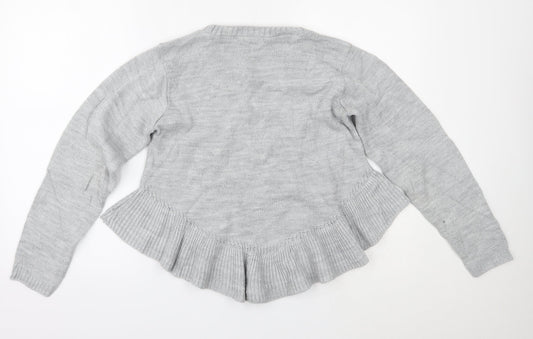 Boohoo Womens Grey Pullover Jumper Size 8