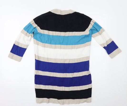 Per Una Womens Blue Striped A-Line Size 14