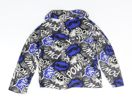 Peacocks Boys Blue Geometric Pyjama Top Size 6-7 Years - Pow