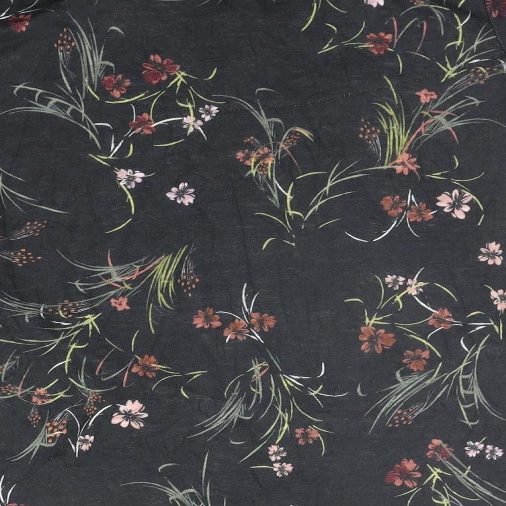 Marks and Spencer Womens Black Floral Pullover Jumper Size 14