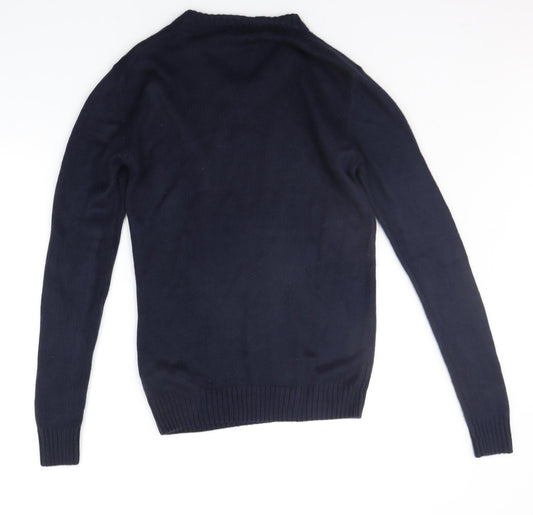 D&H Mens Blue Pullover Jumper Size S