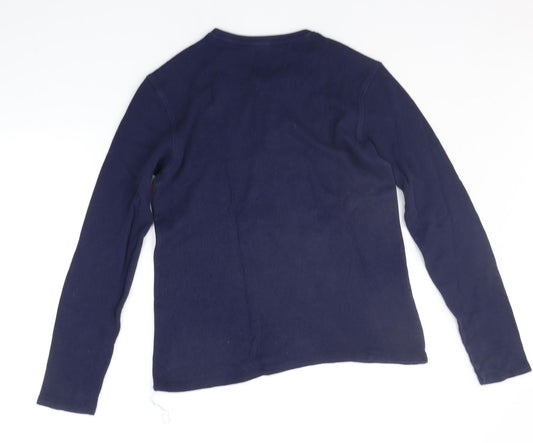 George Boys Blue Solid Pyjama Top Size S