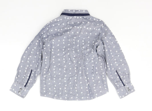 Matalan Boys Grey Geometric Basic Button-Up Size 3-4 Years - SKULLS