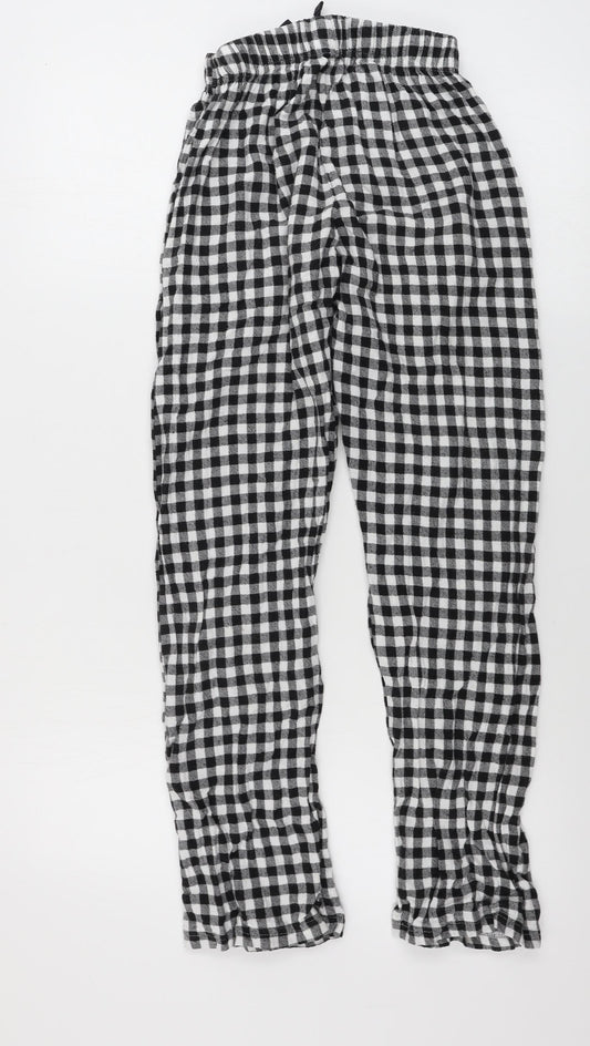 love to lounge Womens White Check Sweatpants Trousers Size XS L26 in