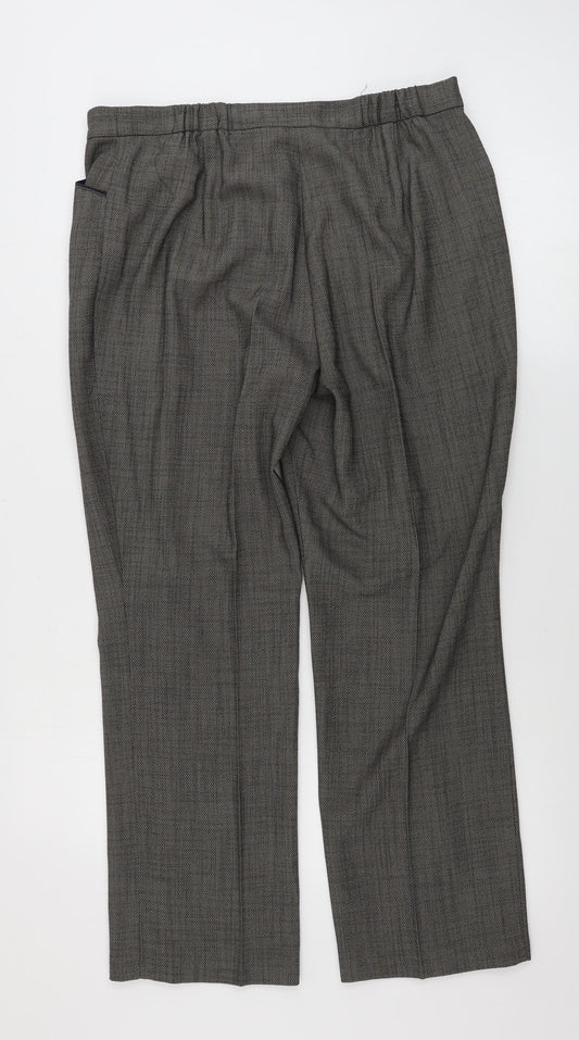 Marks and Spencer Womens Brown Trousers Size 12 L27 in