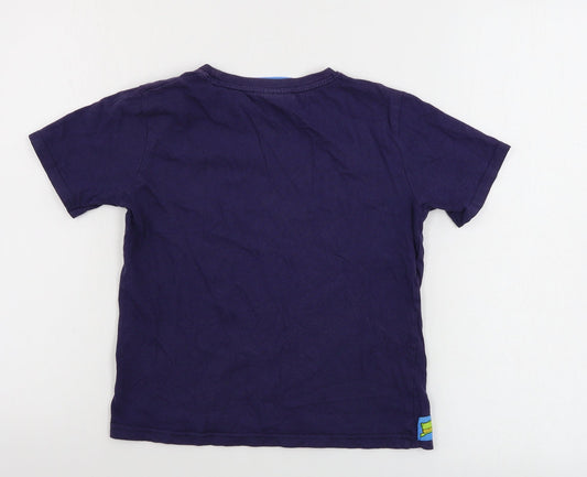 TESCO Boys Blue Basic T-Shirt Size 6-7 Years - Moshi Monsters