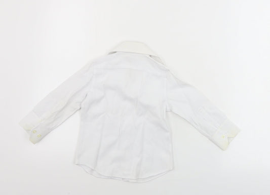 Angels Boys White Basic Button-Up Size 9-10 Years