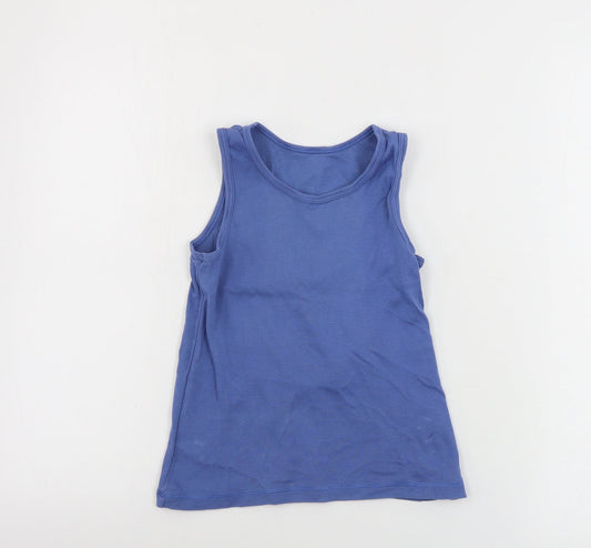 Nutmeg Girls Blue Basic Tank Size 7-8 Years