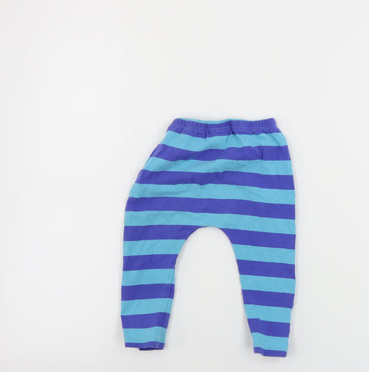 NEXT Boys Blue Striped Sweatpants Leggings Size 9-12 Months