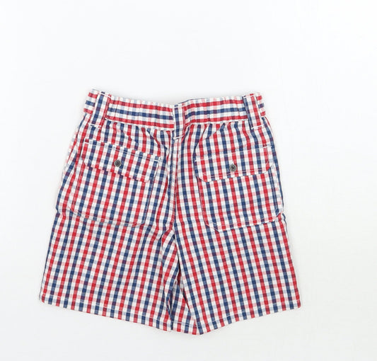 Disney Boys Red Check Capri Trousers Size 9-12 Months